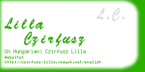 lilla czirfusz business card